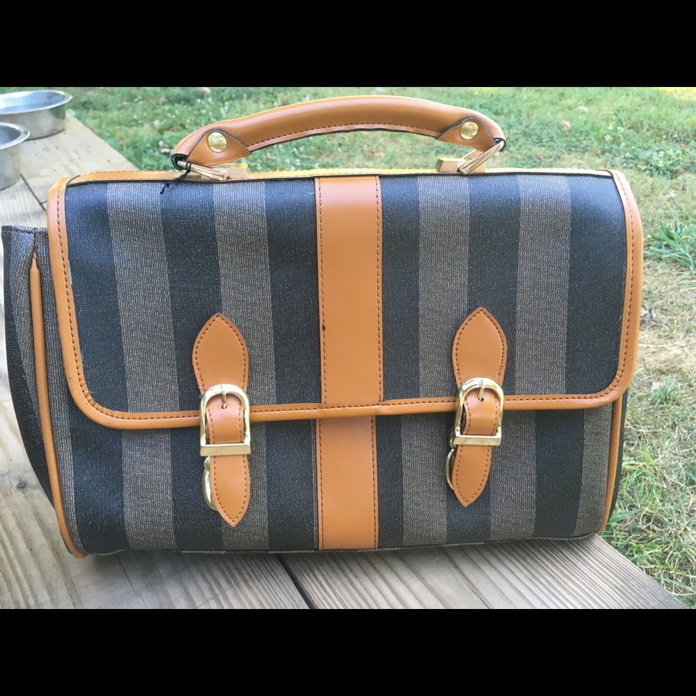 NWT! Bag Plaza Express black striped big bag